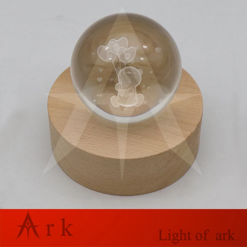 Новинка 5 В USB Единорог 3D хрустальный шар светодиодный ночсветильник