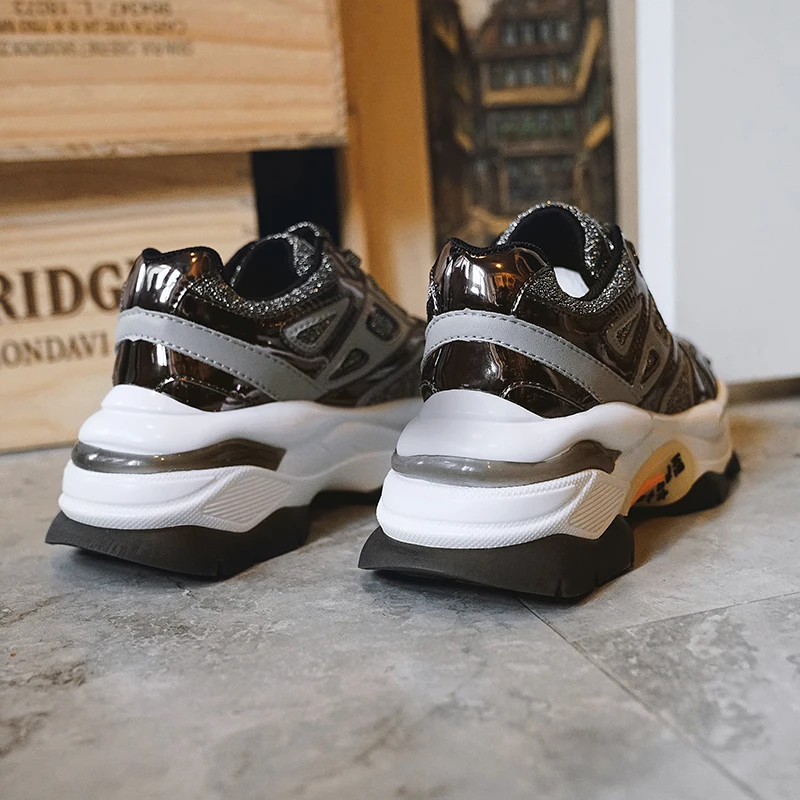 Fujin/обувь на плоской платформе Женская повседневная обувь Кроссовки из