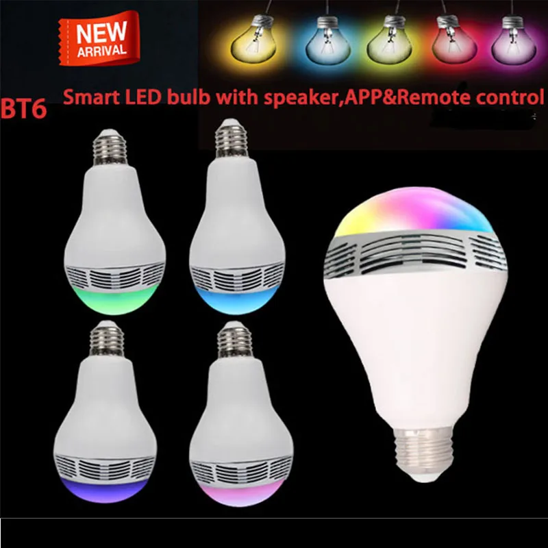 

Newest Smart LED Bulb Light Wireless Bluetooth Speaker 110V - 240V E27 5W Lamp Audio for Android ISO iPhone iPad