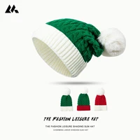 knitted hat christmas childrens plush ball striped gift decoration to keep warm outdoor shopping boys and girls new 2021