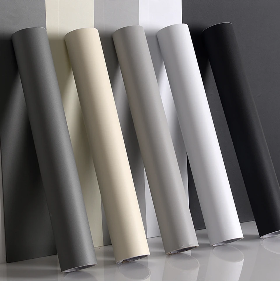 

Solid Color Self Adhesive Wallpaper European Style Kitchen Contact Stickers Home Desktop Decorative Wall paper Bedroom Furniture