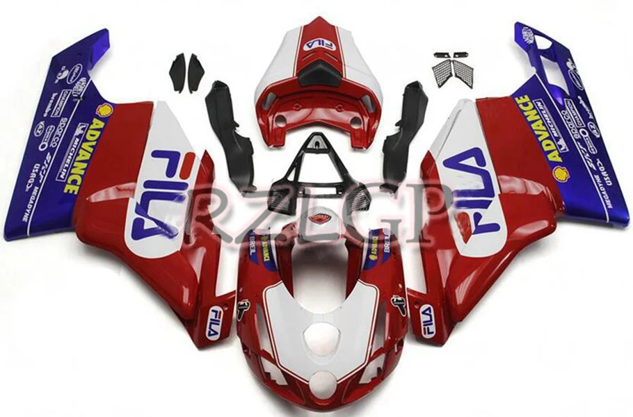 

Motorcycle Fairing kit for DUCATI ducati 749 999 03 04 2003 2004 Ducati ABS injection molding Fairings set+gifts Red+Blue