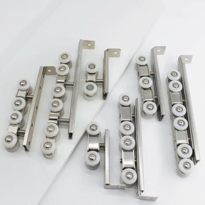 

Stainless Steel Hardware Slide Doors Pulley Hanger Roller Hanging Rail Wheels High Load-bearing Sliding Door Track Rails