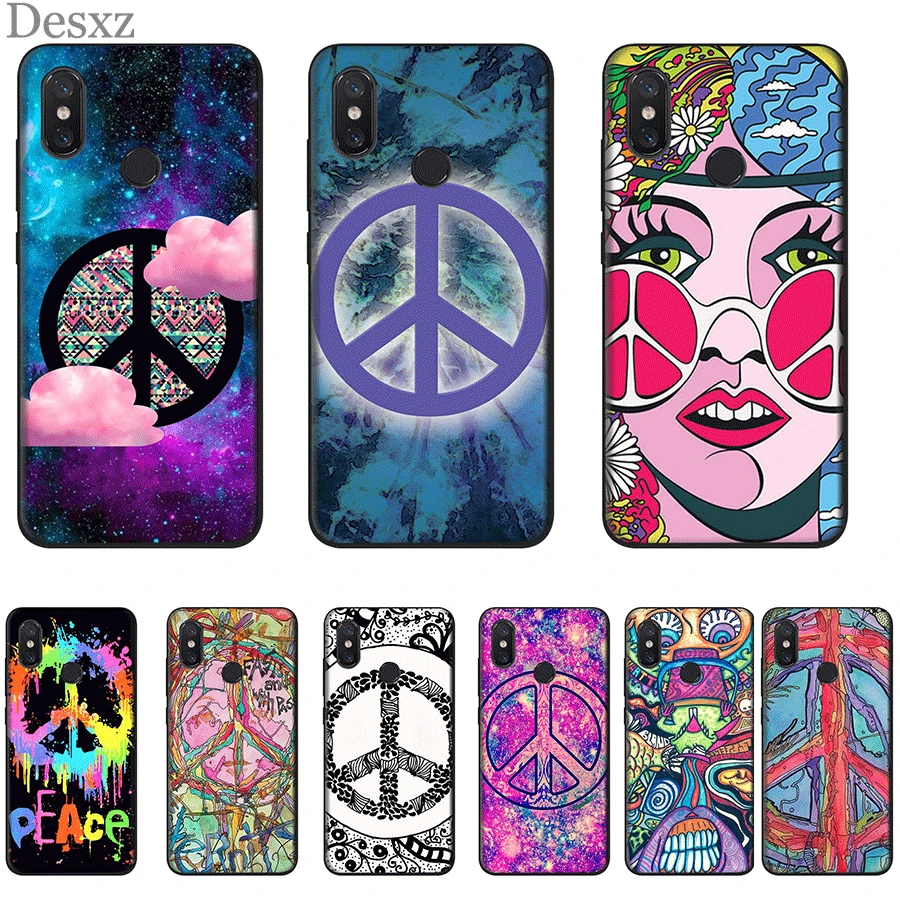 Чехол для мобильного телефона из ТПУ Redmi версия 4 4X5 6 7 Pro 5A Prime Cover Hippie Psychedelic Art Peace |