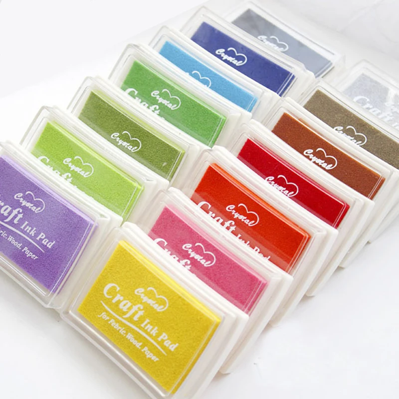 

15 pcs/set Craft Ink pad/Colorful Cartoon Ink pad/Ink stamp pad/Inkpad set for DIY funny work/Scrapbooking/Album