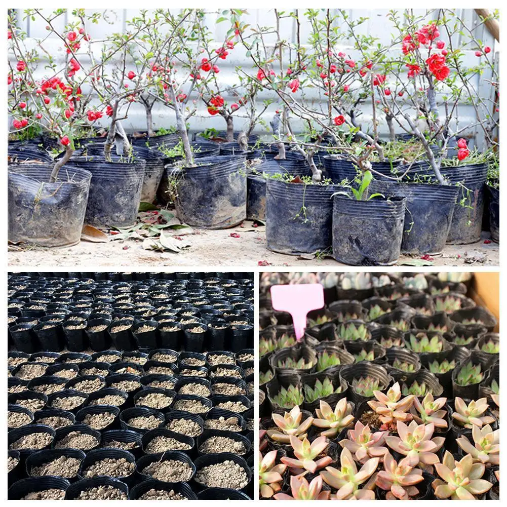 10 шт. мешок для выращивания черных растений цветочный горшок овощей 7 размеров