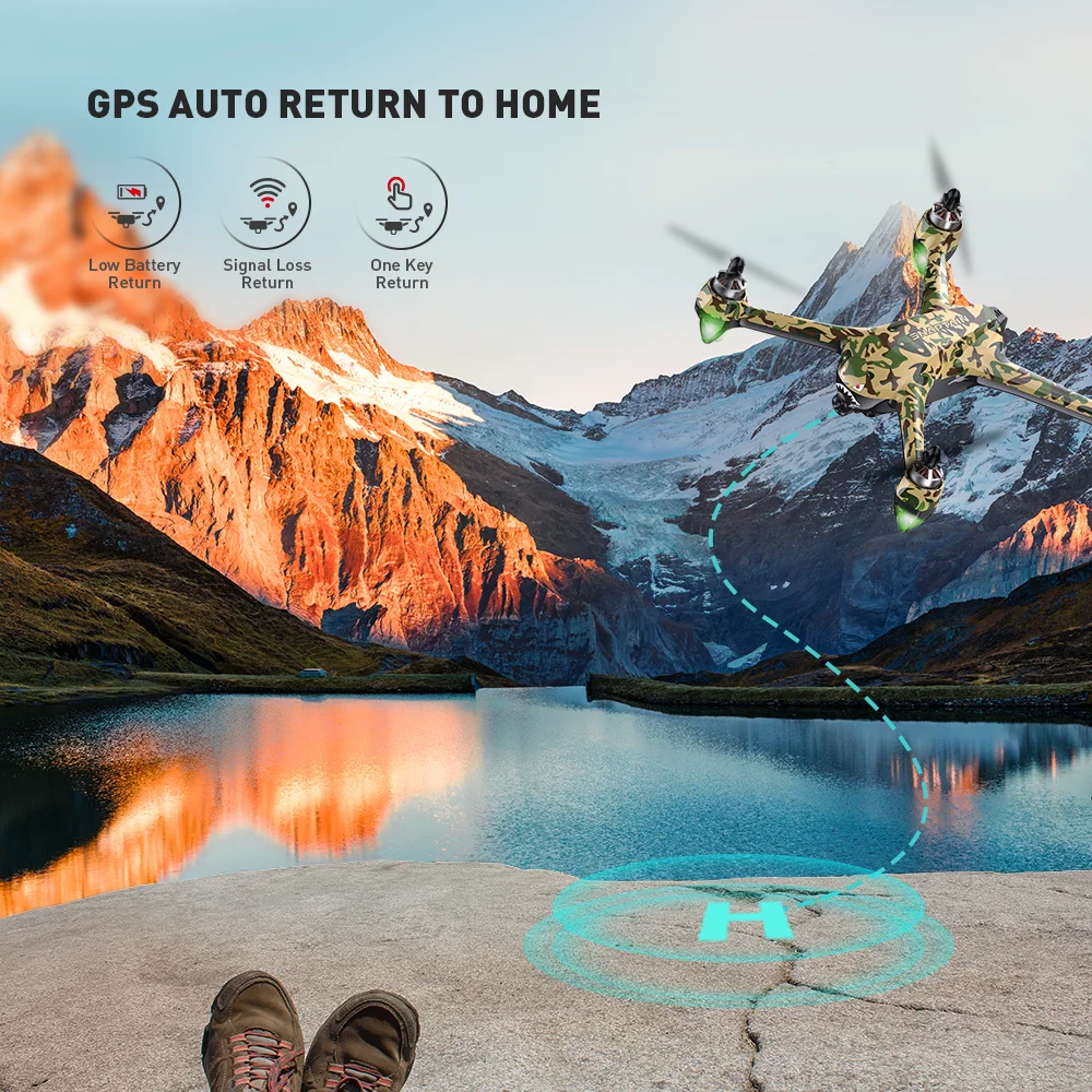 SNAPTAIN 4k profesional Камера Дрон 5G Wi Fi GPS HD FPV радиоуправляемая беспилотная камера высокое