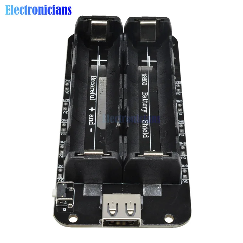 Двойной 18650 литиевая Защита аккумулятора V8 3V1A 5V 3A Micro USB Мощность банк Батарея зарядный модуль для Raspberry Pi, Wi-Fi, ESP8266 ESP32