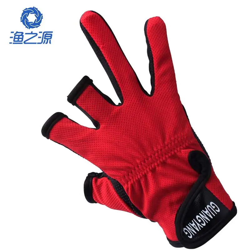 

Fishing source, mitt fishing night fishing gloves, three fingers, five fingers, wear-resistant breathable