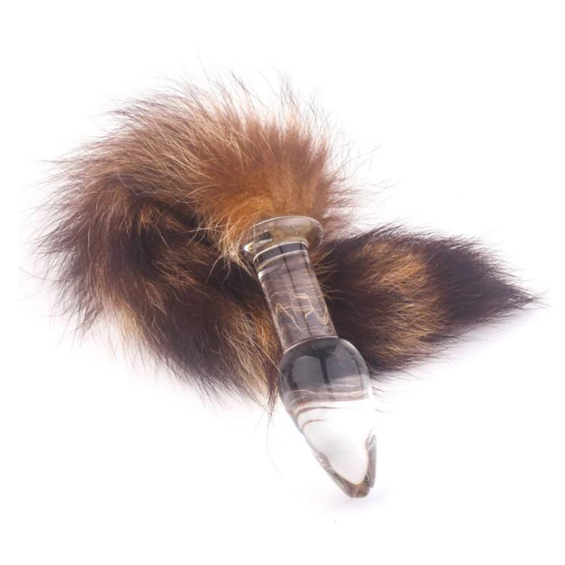 Crystal Butt Plug Sexy Fox Tail Anal Smooth Fur Erotic Adult Toys for Women Female Gay Couples Flirting |