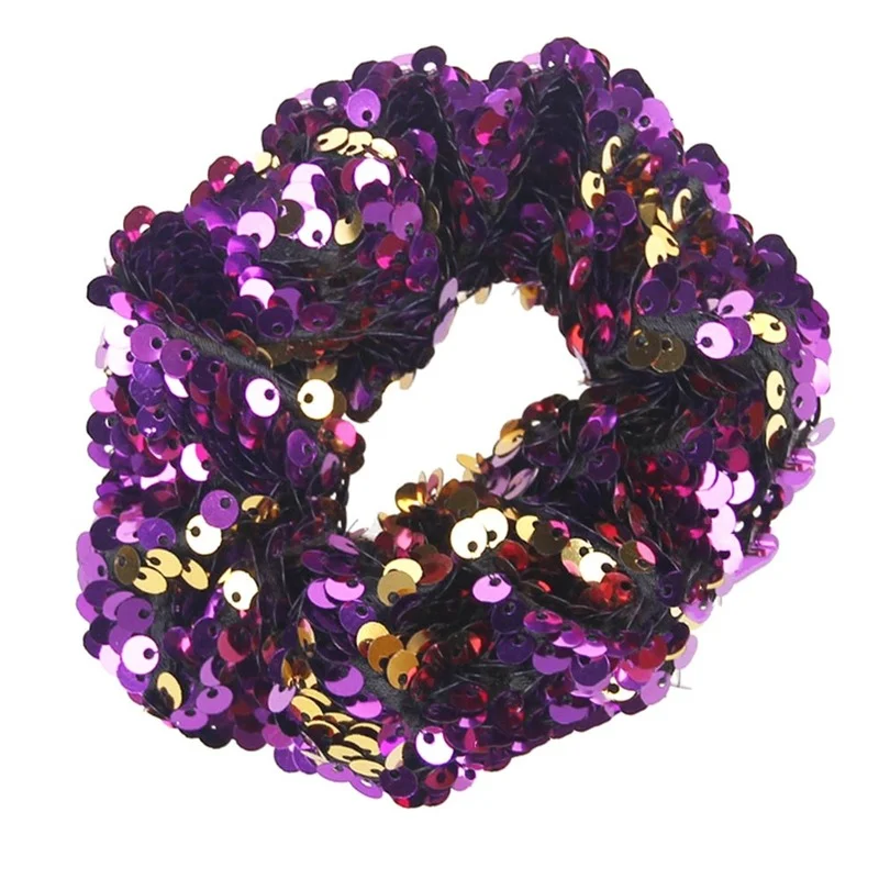 

Glitter Sequins Elastic Large Intestine Hair Rope Fashion DIY Handmade Ponytail Hairband Women Hair Accessories Birthday Gifts