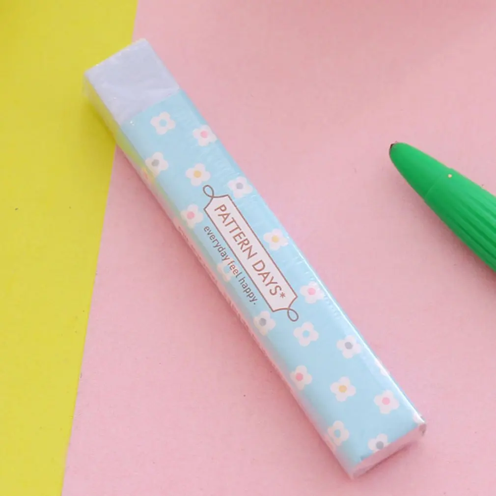 

Cute Kawaii Heart Flower Rubber Erasers Lovely Stripe Pencil Eraser For Kids Gift Creative Korean Stationery Novelty Item