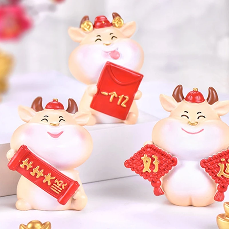 

New Year Celebration Cartoon Animal Miniature Scenery Character Decoration H3CC