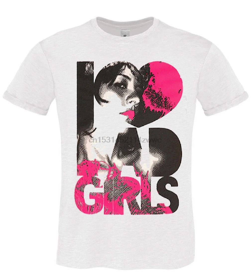 Футболка мужская с надписью счастье футболка I LOVE BAD GIRLS Дэвид Гетта DJ-дизайн новая