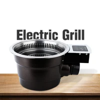 factory wholesale big power hot pot barbecue indoor restaurant smokeless electric bbq grill