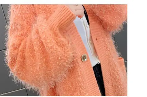 

2020 spring and autumn with New style fashion Long sleeve V-neck Cardigan Women's Sweater coat