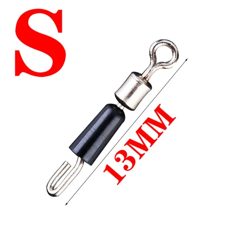 20pcs/lot rolamento de giratória gancho de pesca Ringos sólidos Rolding Rolling Fishing Line Rick Link Link Acessórios de pesca de carpa