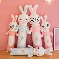 cute rabbit plush doll soft stuffed animal long pillow christmas gifts for kids girlfriends