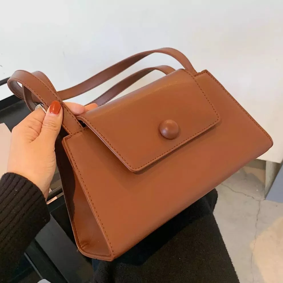 

Vintage Square Armpit bag 2020 Fashion New Quality PU Leather Women's Designer Handbag Solid color High capacity Shoulder Bags
