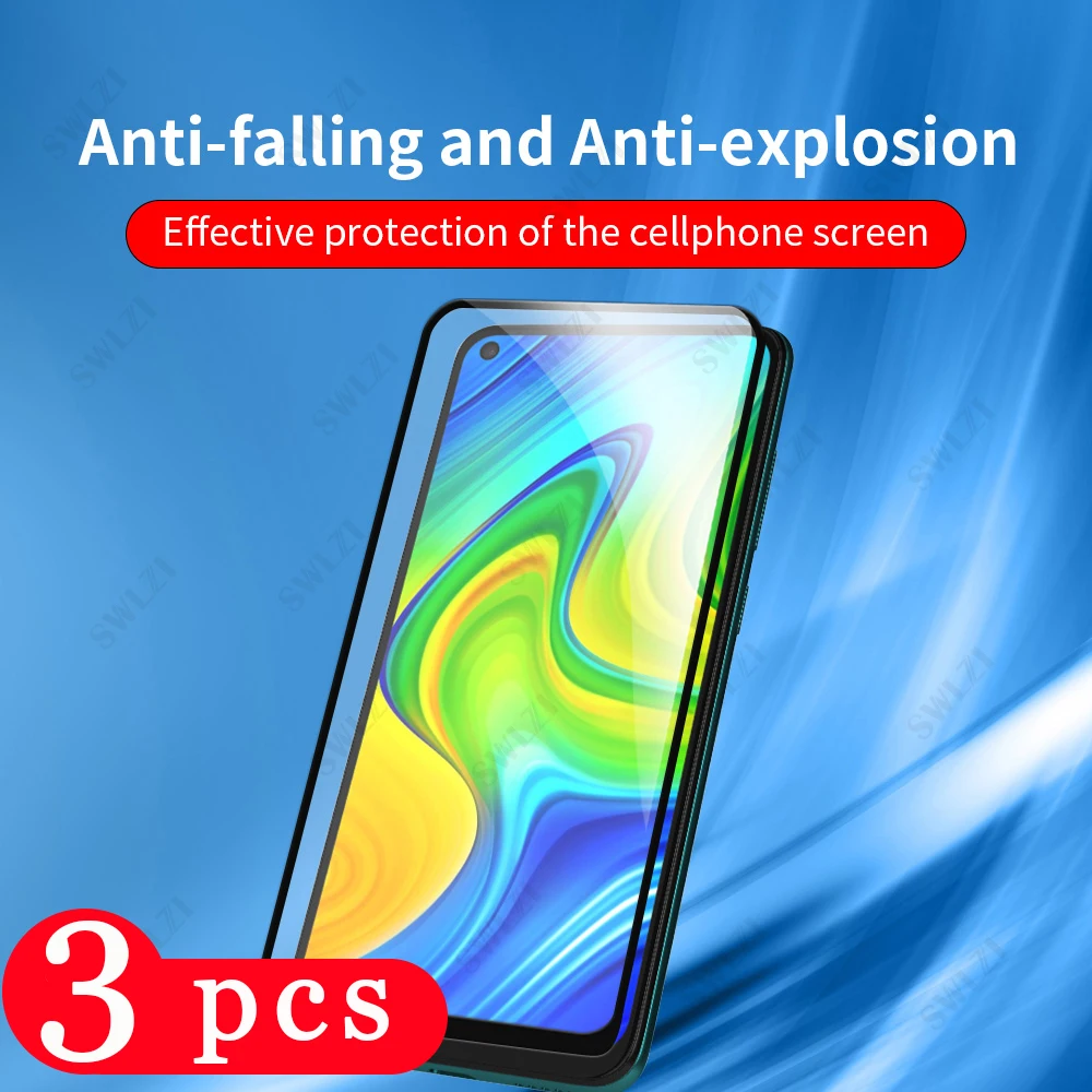 

3-1Pcs full cover Film for Xiaomi Redmi Note 8 8A 9 pro Max 9S 9T 9A 9C 9I 10X 7 7S pro Tempered Glass 7A Phone Screen Protector