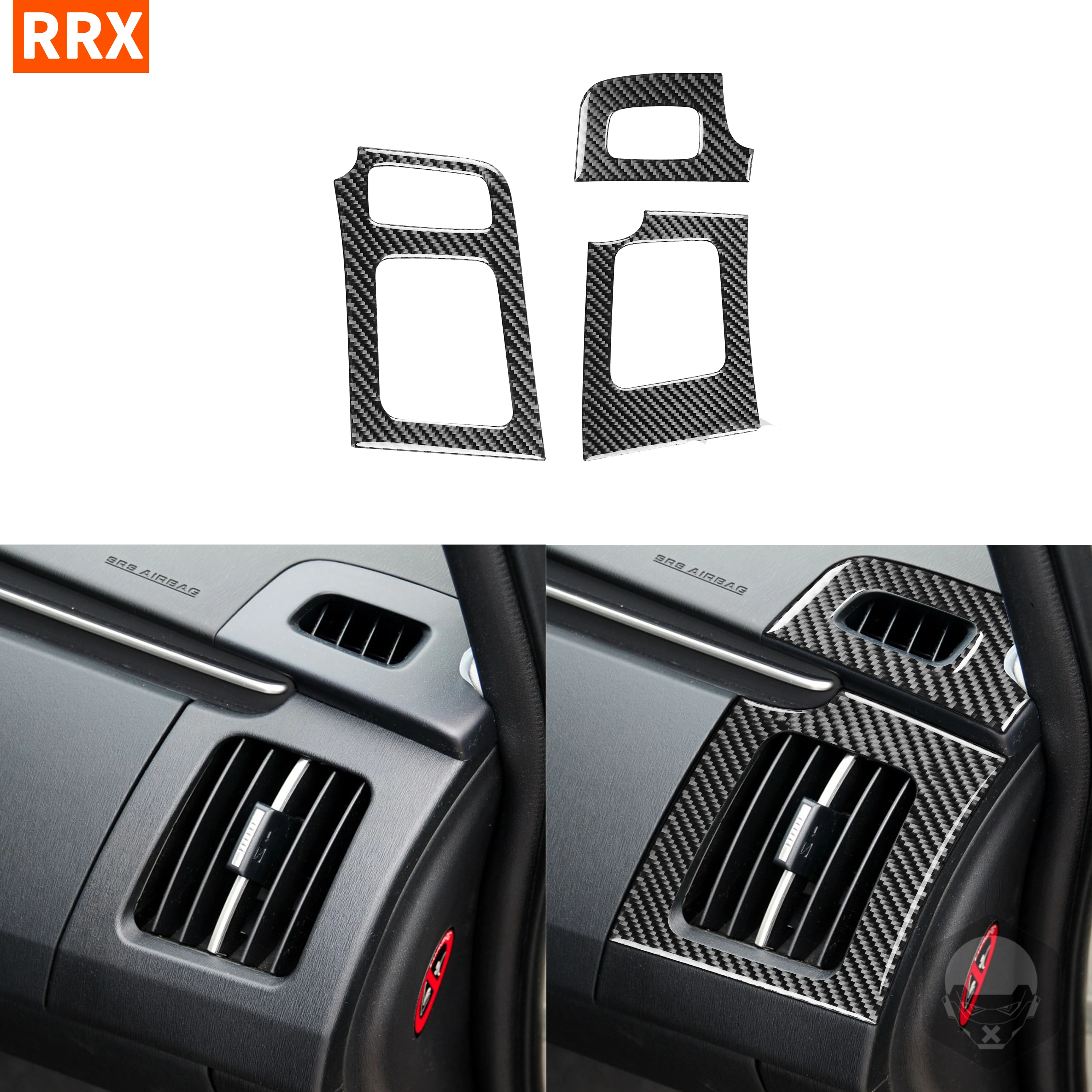 

For Toyota Prius XW30 ZVW30 ZVW35 2009-2015 Carbon Fiber Dashboard Both Side Air Vent Outlet Frame Accessories Interiors Sticker