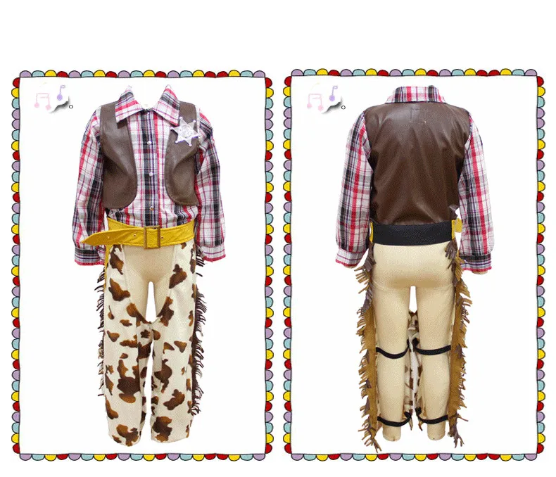 Костюм в ковбойском стиле для детей костюмы на Хэллоуин наряд полицейских