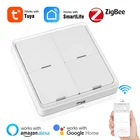 Настенный выключатель ZigBee 3,0 для Tuya Smart Life, беспроводная наклейка, 4-канальная Кнопка автоматизации, работает с Alexa Google Home