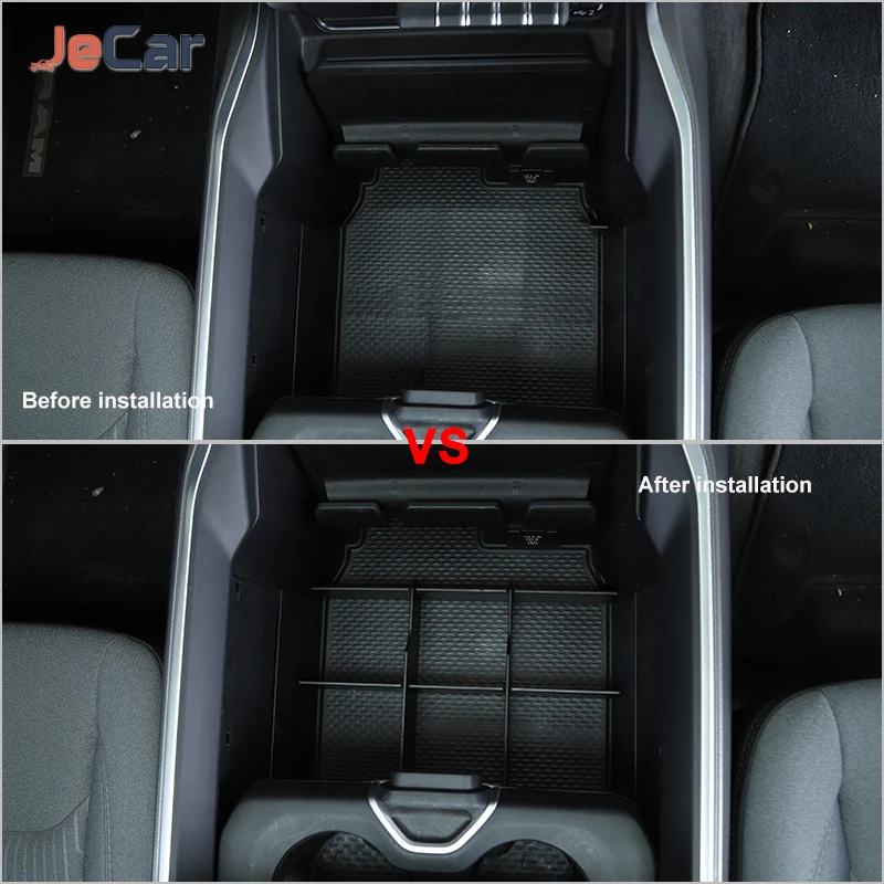 

ABS Stowing Tidying Storage Box for Dodge RAM Center Console Organizer Insert Divider For Dodge RAM 2019-2020