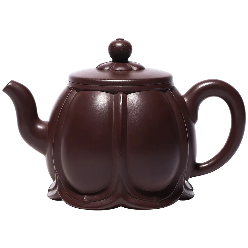 

Yixing purple clay teapot handmade Zen lotus teapot