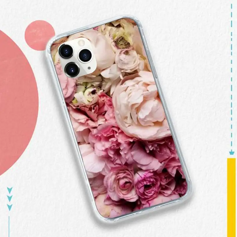 

Beautiful flowers rose peony Phone Case for iPhone 11 12 pro XS MAX 8 7 6 6S Plus X 5S SE 2020 XR