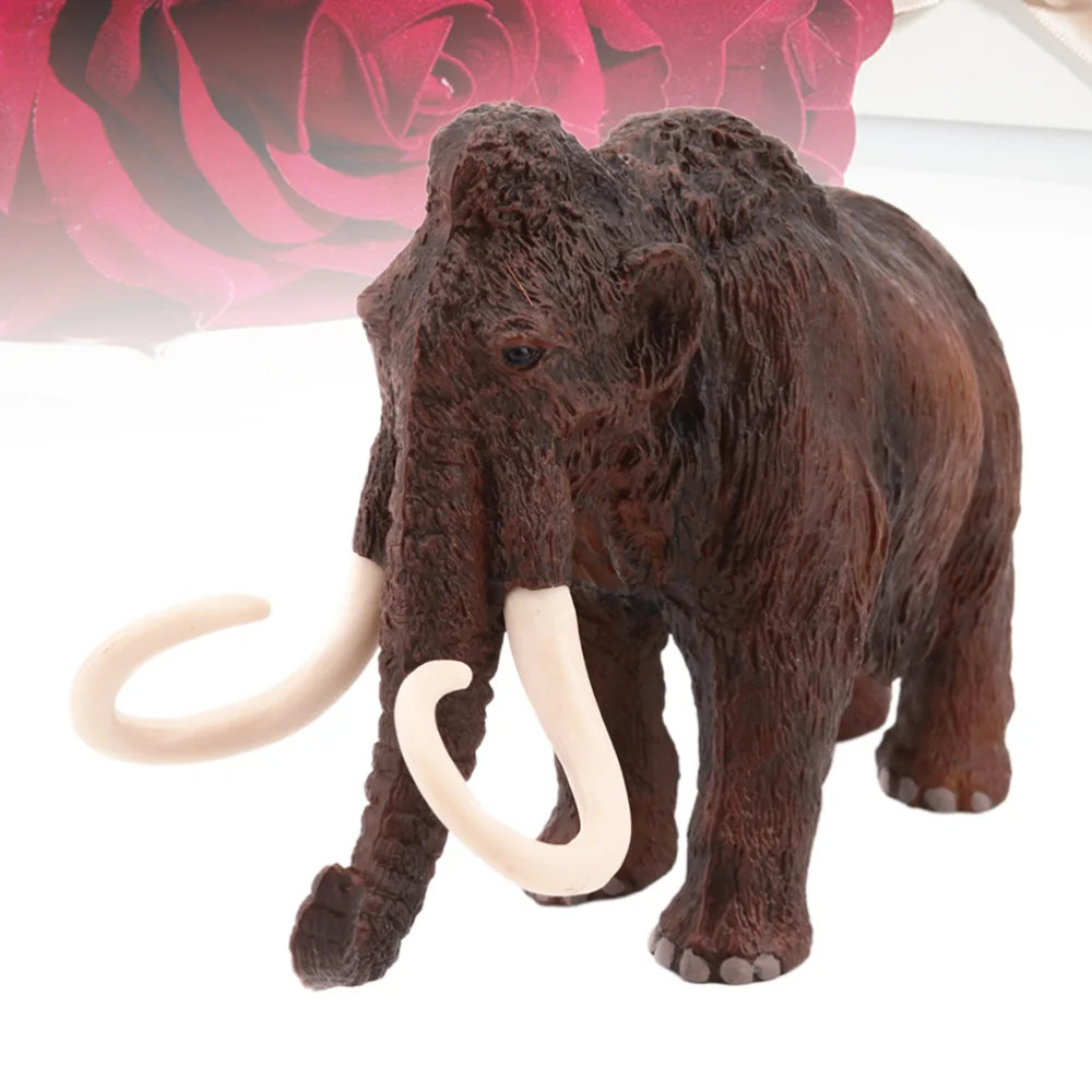 

1pc Simulation Mammoth Model Static Animal Model Elephant Desktop Decoration Craft