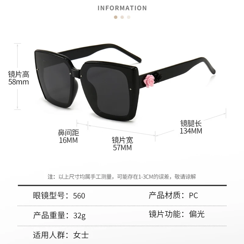 

Oversized Frame Fashion Sunglasses Ladies Polarized Sun Glass For Women Top Brand AAA Lunettes Boss Glasses Gafas de sol