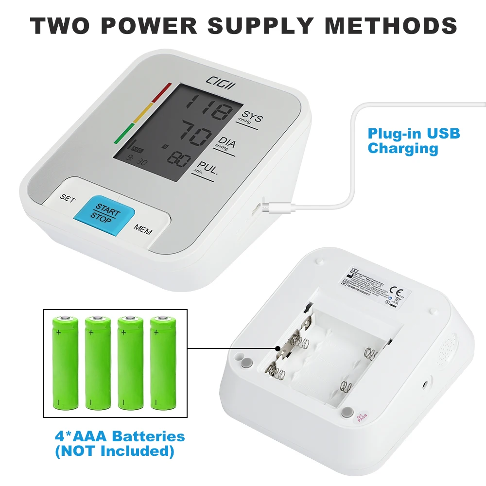

Electric Arm Blood Pressure Monitor With Voice Alarm Home Blood Pressure Meter Tonometer Sphygmomanometers Pulsometer