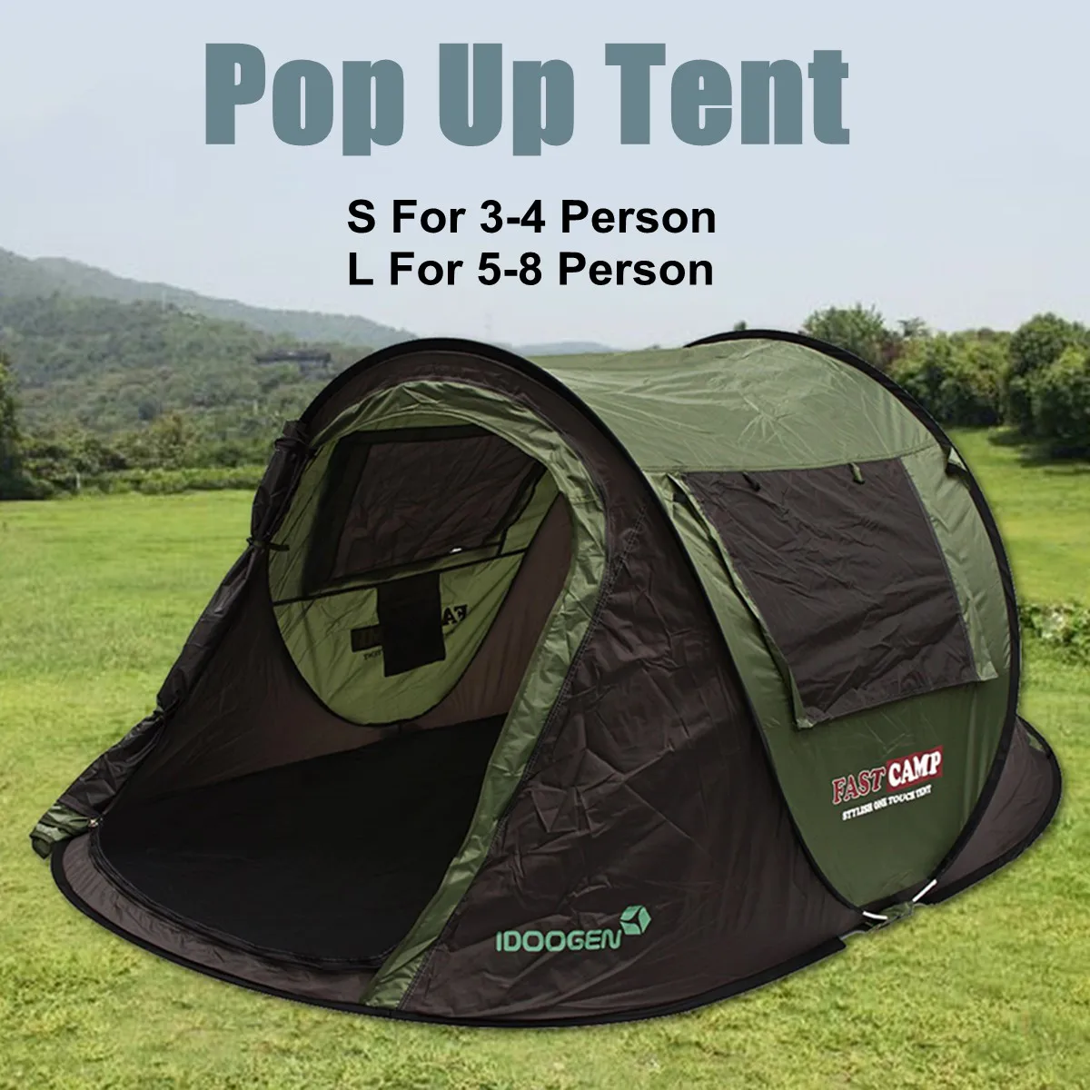 

Automatic Camping Tent Easy Setup Tent Family Portable Outdoor Hiking Beach Waterproof Tent Sun Protection Shelter 5-8 Person