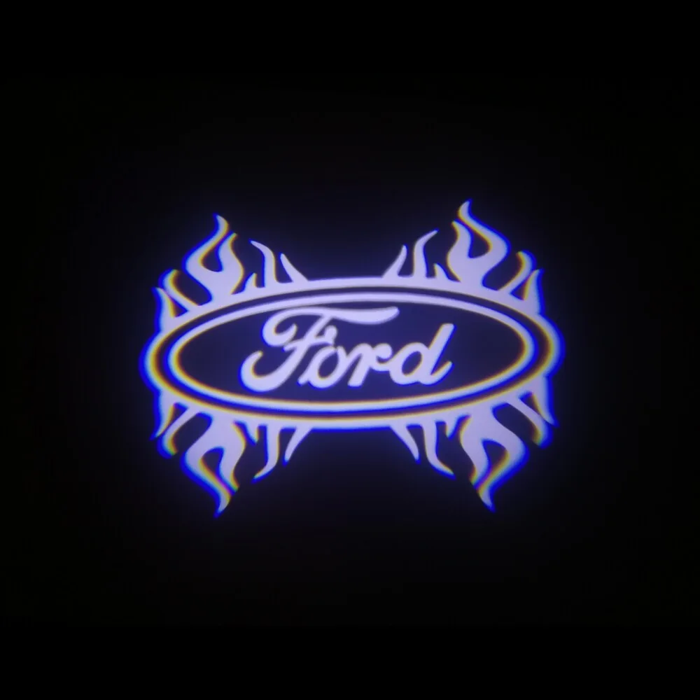 Ford logo 3 QCDIN для FORD светодиодный светильник-лужа с логотипом, зеркало заднего вида, светильник-проектор для F150 aurus Mondeo Explorer Edge FUSION Expedition FLEX - Испускаемый цвет: Ford logo 3