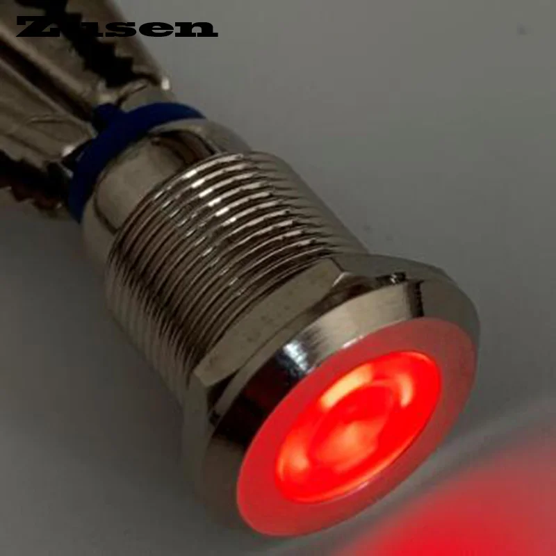 

Zusen 12mm 3V-6V Led Metal Indicator Light Signal Lamp Waterproof IP65(ZS12-D/R/6V/N)