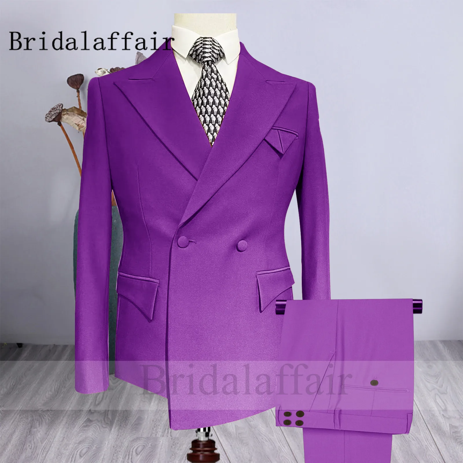 Bridalaffair туманные серые мужские костюмы с регулируемой талией брюки дизайн 2022