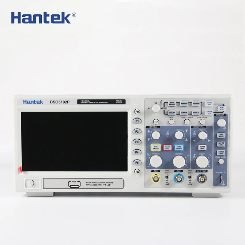 Hantek DSO5102P Цифровой Осциллограф портативный 100 МГц 2 канала 1GSa/s длина записи 40K USB