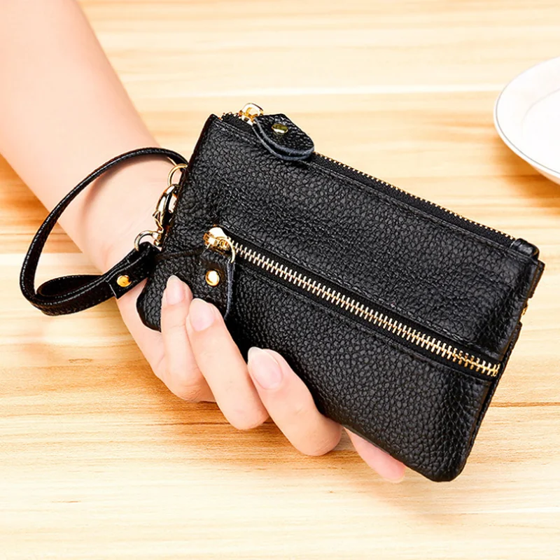 

Simple Design Single Zipper Candy Colored Embroidered Crown Women's Wallets Long Ladies Holding Card ID Wristlet