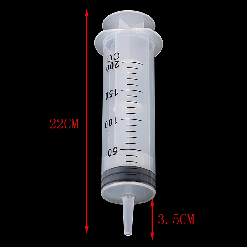 

200 Ml Large Capacity Syringe Reusable Pump Oil Measuring With 1 M Silicone Tube