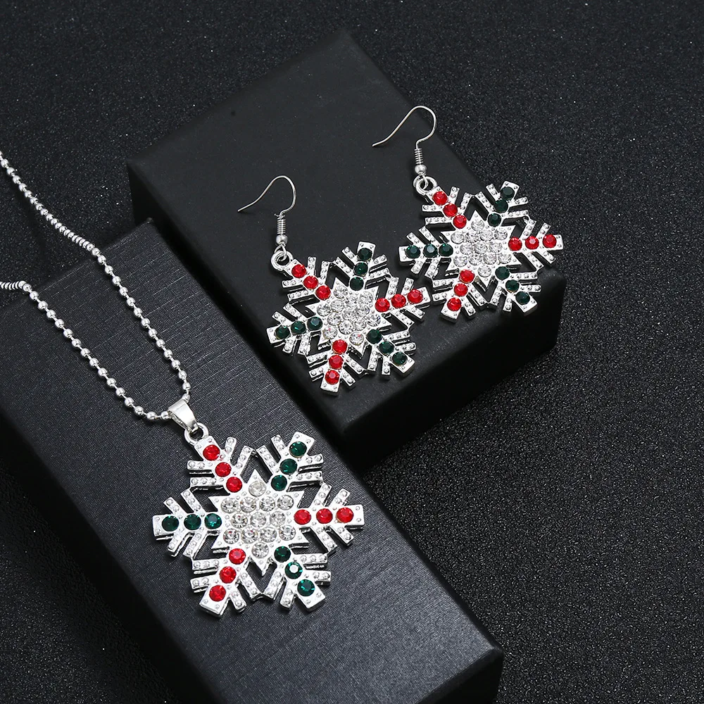 LZHLQ Снежинка Набор длинных ожерелий свитер цепь Металл Кристалл Стразы ожерелье s