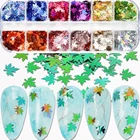 Фотографические Блестки для ногтей в виде кленового листа