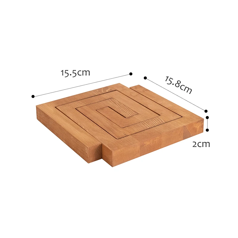 

Detachable Wood Pot Holder Coffee Drink Coasters Pad Placemat Heat Proof Square Mats Pads Home Cafe Table Decoration Accessories