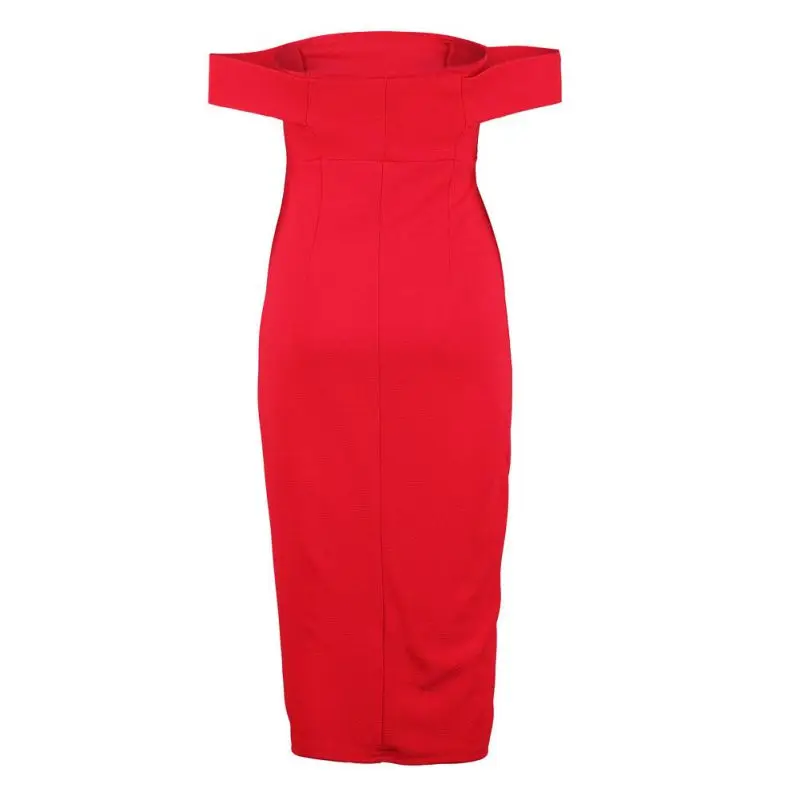 

Women Sexy Strapless Off Shoulder Dress Ladies Short Sleeve Wrapped Chest Dress