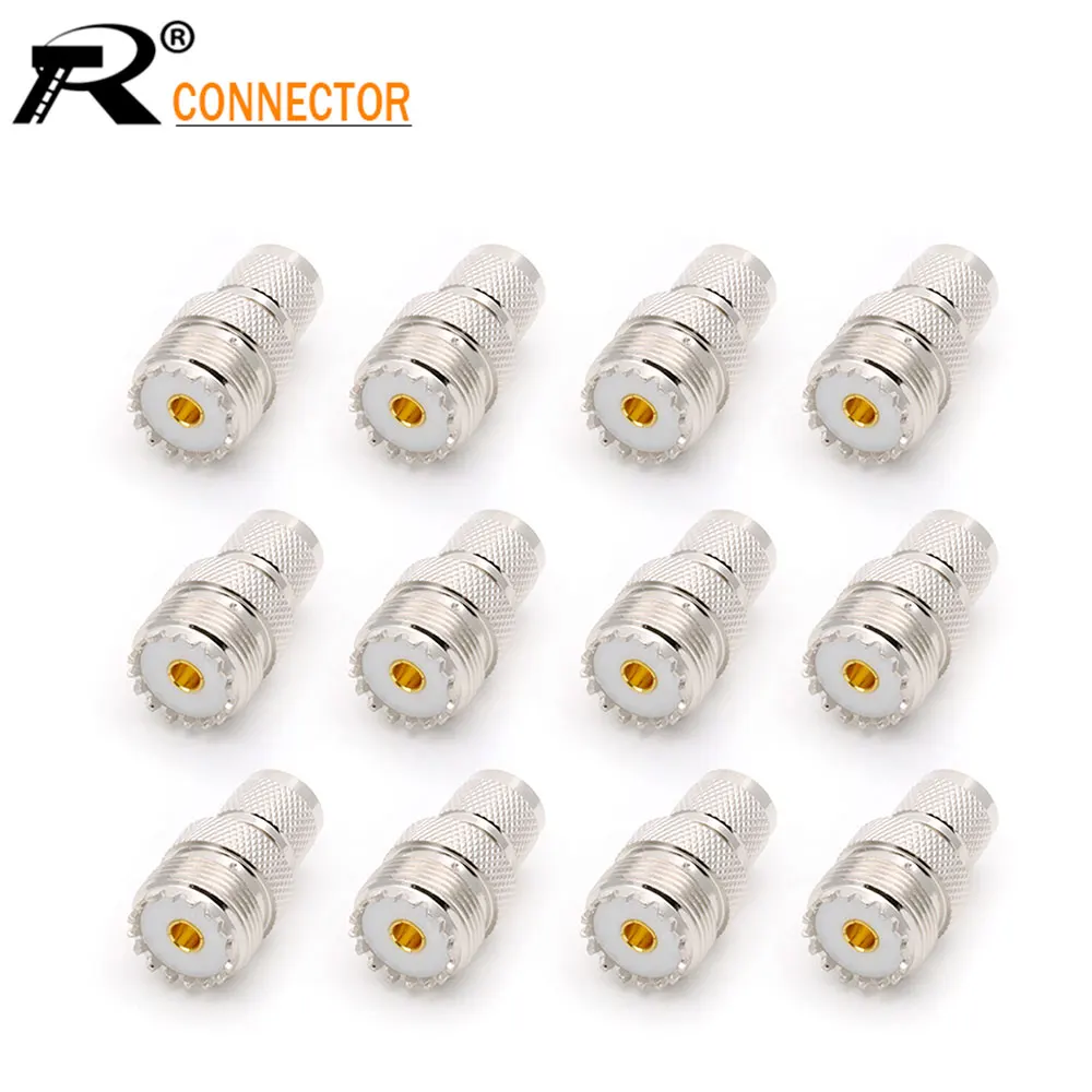 12/50/100 шт мини UHF папа к гнезду SO239 PL259 Разъем RF коаксиальный адаптер для антенны SWR