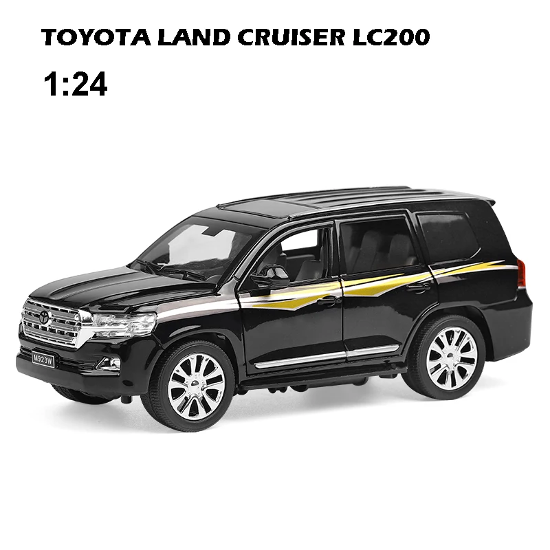XLG 1:24 Diecast Land Cruiser LC200 внедорожник с высоким симулятор металлический сплав модель автомобиля дверью открытый