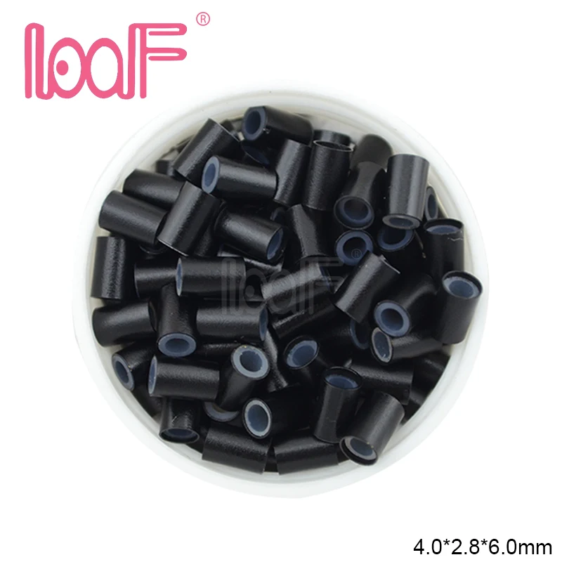 Силиконовые медные микро кольца LOOF 1000 шт. 4 0*2 8*6 0 мм/трубки/бусины для U образных/I