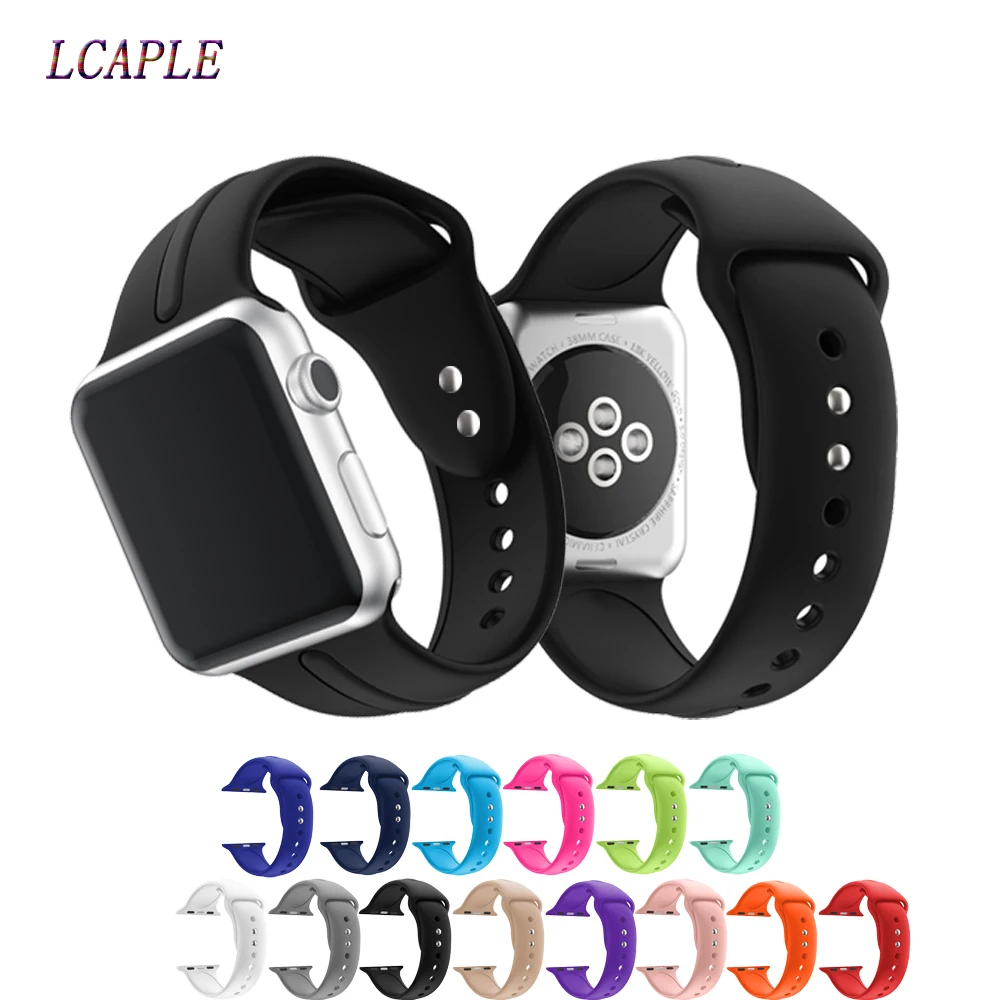Ремешок для часов apple Watch band apple watch 5 4 band 44 мм iwatch band 42 мм correa 38 мм 40 мм силиконовый ремешок для часов pulseira 3