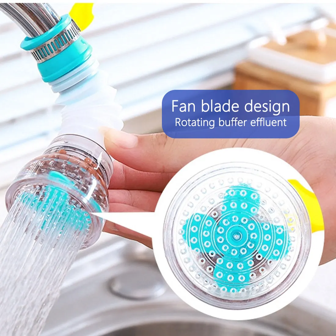 

360° Home Rotatable Water Bubbler Swivel Head Water Saving Faucet Aerator Nozzle Tap Adapter Device With Activated Carbon Kitche