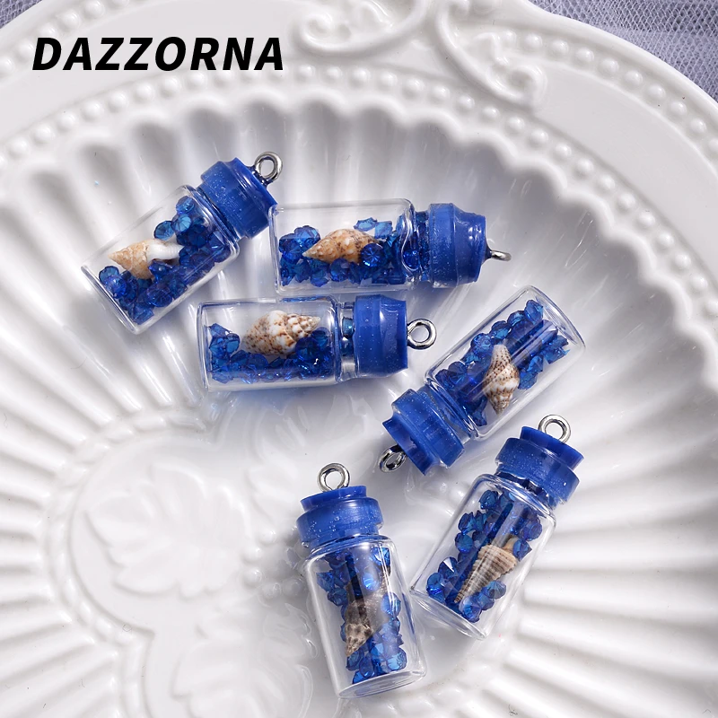 10 шт./лот Классические Подвески из ракушек в виде флакона океана фурнитура для